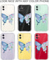 JAHOLAN Compatible iPhone 11 Case - Purple Glitter Sparkle Butterfly Design, Clear Shockproof TPU
