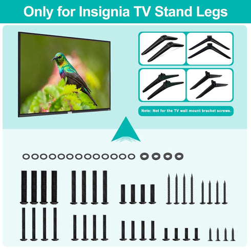 Yaotieci 24" 32" 39" 40" 42" 43" 48" 50" 55" 58" 65" 70" 75" TV Stand Legs Screws Kit for Insignia TV Legs
