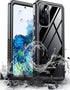 Hualele Galaxy S20 Case, Waterproof with Built-in Lens & Screen Protector, Rugged Heavy Duty Shockproof IP68 Case Black