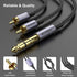 MOSWAG 1/4 to RCA Cable, 6.35mm Stereo Jack to Dual RCA Insert Y Splitter Audio Cable