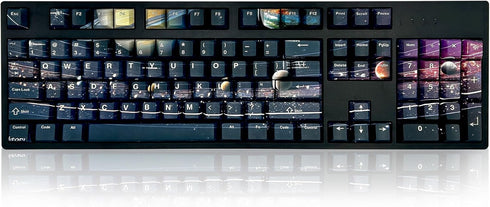 GUNMJO PBT Dye-Sublimation Astronaut Keycaps for Mechanical Keyboard, OEM Profile 61/87/104 Keys with Cherry Gateron MX