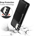 Vofolen Compatible with iPhone 12 Case, 5G Wallet with 4-Card Slot, Flip Hidden Pocket, Black
