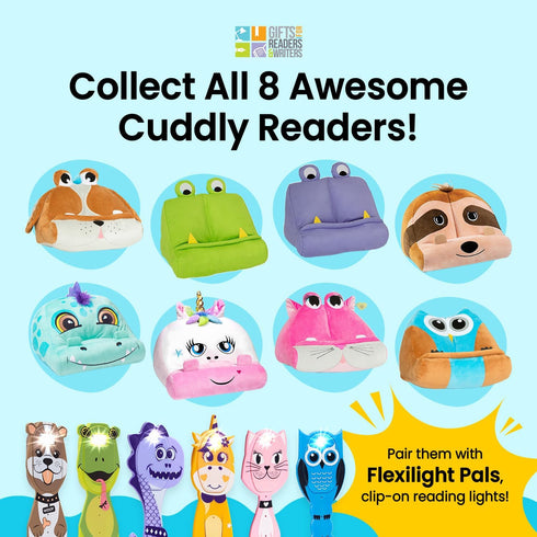 Gifts for Readers & Writers Tablet & Book Stand for Kids, Soft Reading Pillow, Book Holder with Pockets for Storage