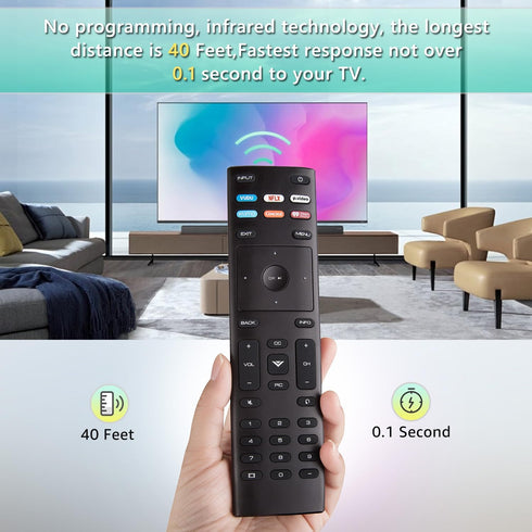 Universal Replacement Remote Control for VIZIO Smart TV, XRT136