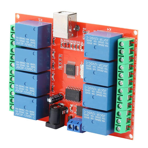 USB Relay Module: 12V 8-Channel USB Controller Switch Relay Module for Intelligent Electrical Control