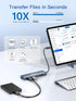 USB C Hub Multiport Adapter - Dockteck 6 in 1 USB C Dock with 100W PD, 4K 60Hz HDMI, USB 3.0, SD/TF Card Reader