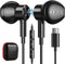 Magnetic USB C Wired Earbuds for iPhone 15 Pro Max, Samsung S24 Ultra, Pixel 8, iPad Air 6, Noise Canceling In-Ear.