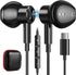Magnetic USB C Wired Earbuds for iPhone 15 Pro Max, Samsung S24 Ultra, Pixel 8, iPad Air 6, Noise Canceling In-Ear.