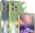 aowner Compatible with iPhone 12 Pro Max Ring Holder Case, Shiny Plating Rose Gold Edge, 360 Degree Rotation