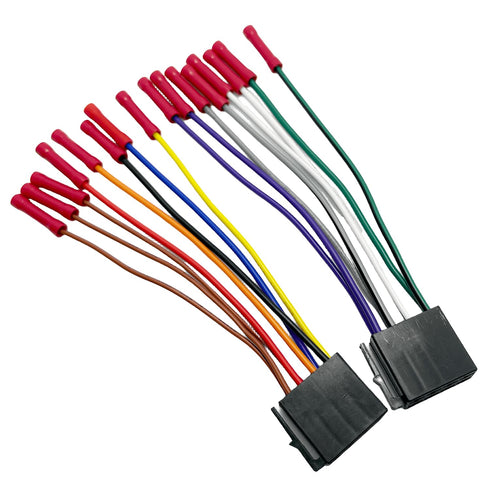 ISO Car Radio Wiring Harness Connector, Radio Power Speakers Adapter for Car Stereo, Replacement for Bluetooth Radio