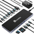 BFADEHA USB C Universal Docking Station for 3 Monitors, Power Adapter Attached -