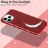 MATEPROX Compatible with iPhone 11 Pro Max Case, Bling Sparkle Cute Girls Women Protective Case (Red)