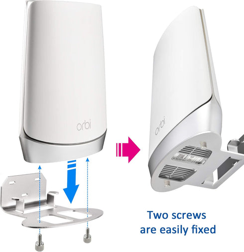 Wall Mount for Netgear Orbi WiFi 6 Router, Sturdy Metal Stand Compatible with RBK753, RBK852 & More (2 Pack)