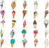 NADUSEP 50Pcs Ice Cream Stickers, Ice Cream Cone Stickers Decals Party Favors Decor Supplies for Adult Teen, Cute Sweet
