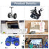 2Pcs 12V 100RPM 1:45 Gear Motor with Encoder DC Gear Ratio D Shaft Metal Encoder Gear Motor Silver for Smart car/Robot