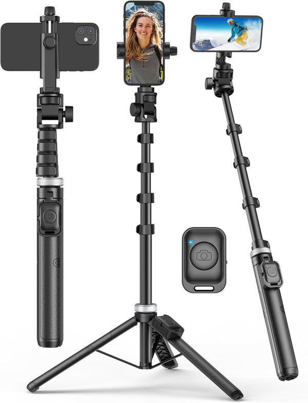 povodo Selfie Stick for iPhone:Selfie Stick Tripod with Remote,Tripod for Video Recording,is Content
