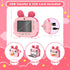 CAMCLID 2.5K 32GB 1080P 3-12 Kids Instant Camera - Instant Print Camera with No Ink, Card, Selfie & Video, Pink Toy