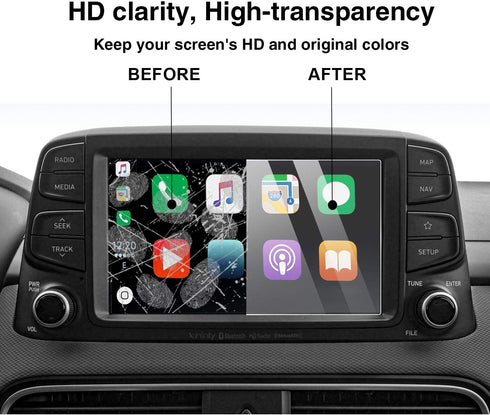 YEE PIN 2020 Kona Screen Protector for 2018-2020 Kona SEL, Tempered Glass Protective Film, HD Scratch Resistance