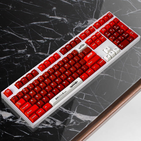 YIMAGUJRX RUNJRX Initial D Keycaps, Custom Enter Key Cap, PBT 5-Side Dye-Subbed, Custom Function 8 Key for Mechanical