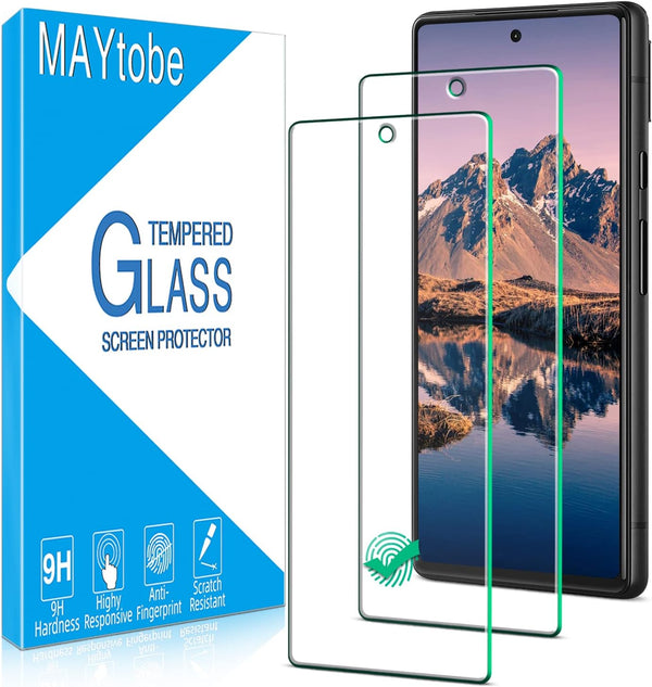MAYtobe Tempered Glass Screen Protector for Google Pixel 6a 5G - 2 Pack, Anti-Scratch, Bubble Free, Fingerprint