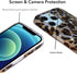 J.west Leopard Case for iPhone 12 Pro Max, Luxury Sparkle Cheetah Print Design, Soft Silicone Cover with TPU Bumper