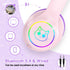 LOBKIN Kids Bluetooth Headphones, Over Ear Wireless with Mic, 50H Playtime, Colorful LED Lights, Safe Volume