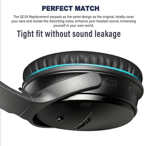 QC25 Ear Pads Cushions Replacement Compatible with Bose QC15 / QC25 / QC35 & 35 ii / QC2 / AE2 / AE2i / AE2W /