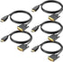UV-CABLE HDMI to DVI Cable 5-Pack, 6 Ft Bidirectional DVI-D to HDMI Male