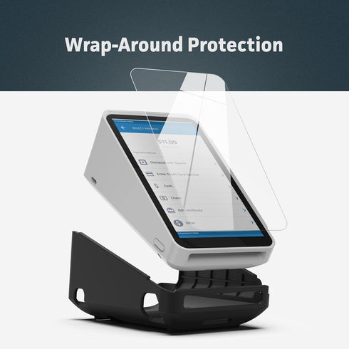ENCASED Square Terminal Card Reader Case & Screen Protector - Rubberized Hard Shell, Non-Slip Base, Tempered Glass.