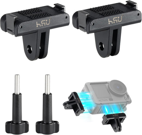 HSU 6/Osmo (2 Pack) Magnetic Latch Mount for DJI Osmo Action Nano, Quick Release Mount Tripod Connector Port