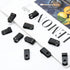 60pcs 1/4 Inch Nylon Cable Clamps, R-Type Wire Cable Clips with M4 Screws for Wire Management (Black)