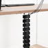 VIVO Vertebrae Cable Management Kit for Desk, Adjustable Quad Entry Wire Organizer, Cable Protection Cover, Black