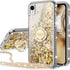 Silverback iPhone XR Case - Moving Liquid Holographic Glitter with Kickstand, Slim Protective Bling Case for Girls