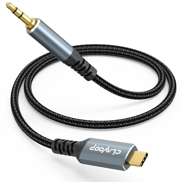 USB C to Aux Cable 1 ft, Male to Male Aux Cord for iPhone 15, Type C to 3.5 MM Audio Jack Adapter for Car