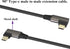 Right Angle USB C to USB C 3.1 Gen 2 Cable (3A) - Fast Charging for Google Pixel 4, Samsung Galaxy Note 10, MacBook
