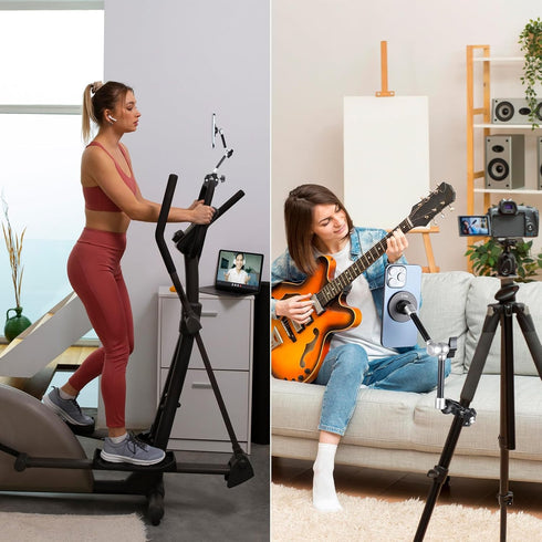 FPN Clamp&10 16 15 14 13 12 All-Metal Magnetic Phone Holder with Super Long Arm for Magsafe, Adjustable Rear View