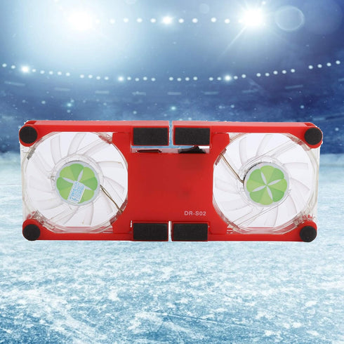 DR-S02 Laptop Cooling Pad, Folding Cooler with Dual Fans, Portable USB Powered Notebook Radiator Stand (Red)