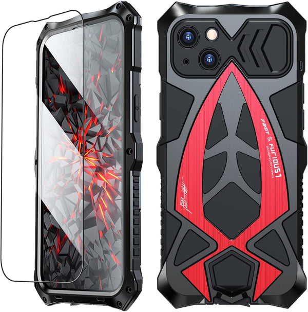 Armor Phone Case for iPhone 14, Military Grade Cover 360 Full Protection Heavy Duty Hybrid Metal Bumper with Built-in