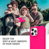 GUAGUA Compatible iPhone 13 Pro Max Case, 6.7 Inch Liquid Silicone Soft Gel Cover, Shockproof, Hot Pink