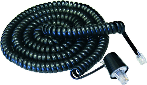 Softalk Twisstop Detangler with Coiled Phone Cord - 25-Foot, Black