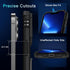 DEERLAMN iPhone 13 Pro Case - Black, Military Grade Shockproof, Slide Camera Cover, Screen Protector, Rotated Ring