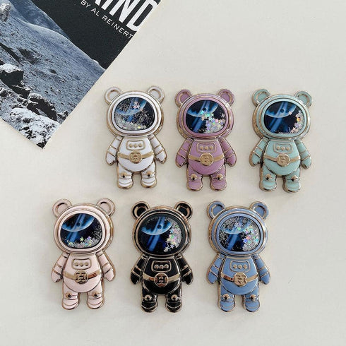 WLngtv 3D Cute Astronaut Phone Stand Holder, Universal Compatibility, Adjustable Stand, Hidden Kickstand, Moving Star