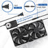 2 120mm 110V-240V Server Cooling x Big Airflow Computer Fan with AC Variable Speed Controller for Chassis PC Cabinets
