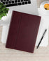Leather Keyboard Case for iPad Air 5th 4th Generation, 7 Color Backlight BT Keyboard Folio, Wine