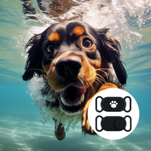 2pcs Dog Collar Holder for Galaxy Smarttag2, Silicone Pet Collar Case Cover, Cute Claw Style Waterproof Protective Case