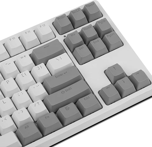 Happy Balls PBT Keycaps, Backlit Cherry MX Keycap Set with Keycap Puller for US Layout 61 87 104 108 MX Switches (Grey