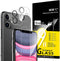 NEW'C 4 Pack, 2 Pack Screen Protector for iPhone 11 + 2 Pack Camera Lens Protector, Case Friendly, Sensor Protection,