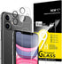 NEW'C 4 Pack, 2 Pack Screen Protector for iPhone 11 + 2 Pack Camera Lens Protector, Case Friendly, Sensor Protection,