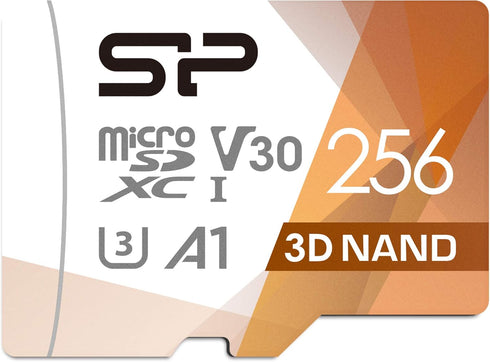 Silicon Power 256GB Micro SD Card U3 SDXC with Adapter for Nintendo Switch, Cams, Drones - Up to 100MB/s High Speed