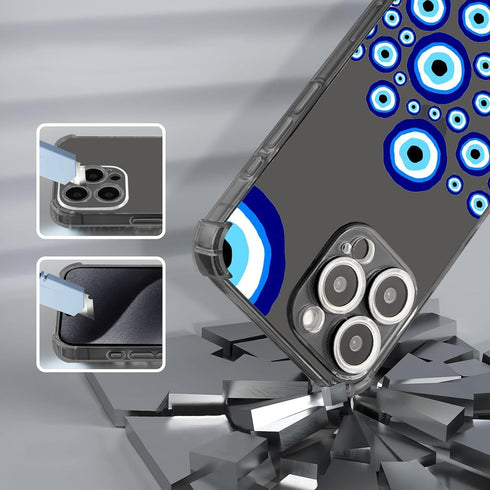 Roemary Eyes Case for iPhone 11, Blue Eyes Design with Screen Protector, Soft TPU Protective Case